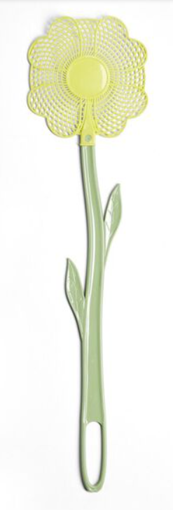 Tapette mouches / moustiques fleur pastel 70% de plastique recyclé - Vert et jaune