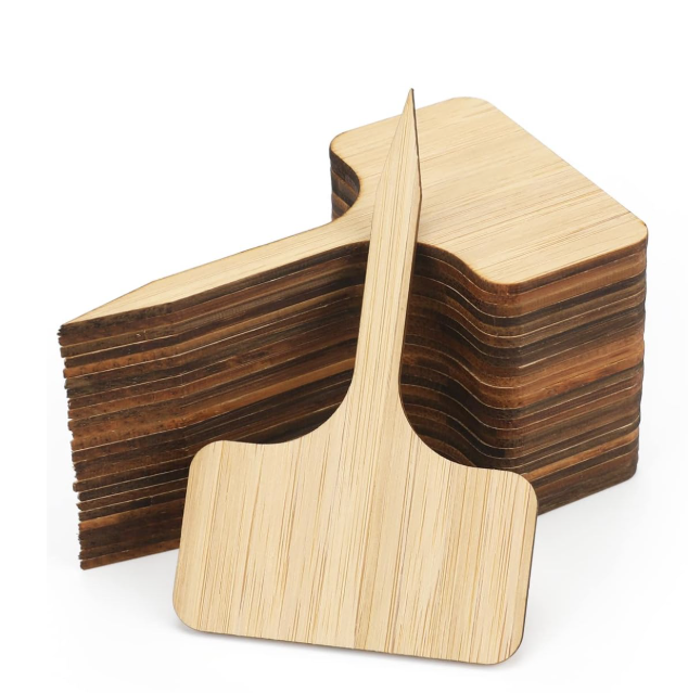 10 plaquettes en bois porte-nom pour plantes vertes, semis et jardinage