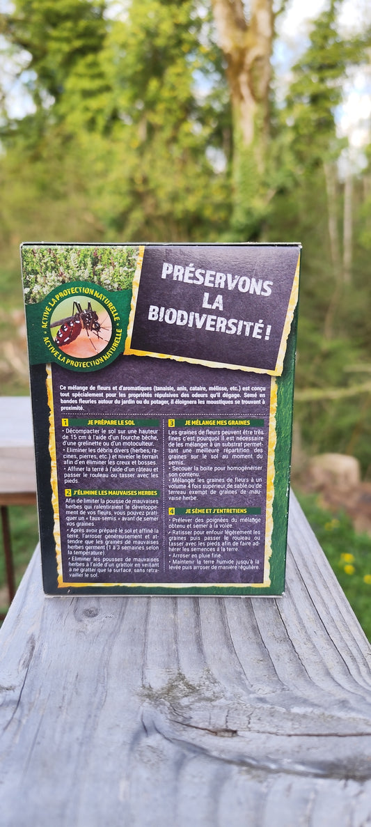 Semences utiles moustiques : Mélange de fleurs éloigne les moustiques - paquet de 50 grammes