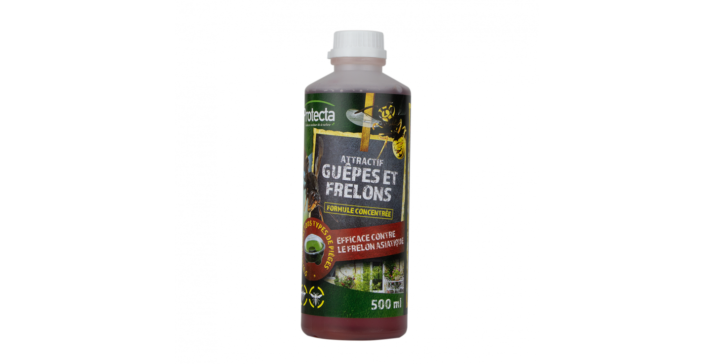 Liquide attractif pour piège guêpes et frelons 500 ml sans insecticide