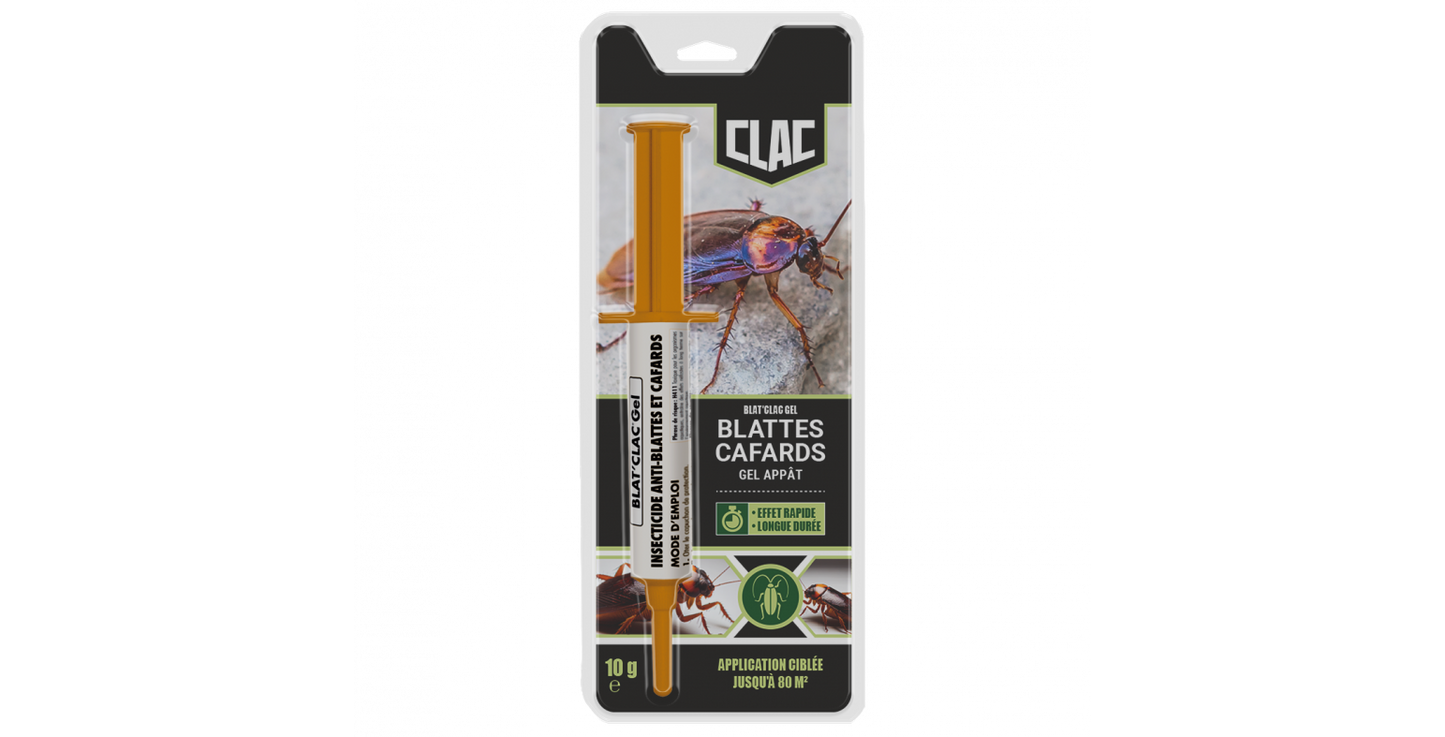 Gel insecticide cafards, blattes triple action - 1 seringue de 10ml