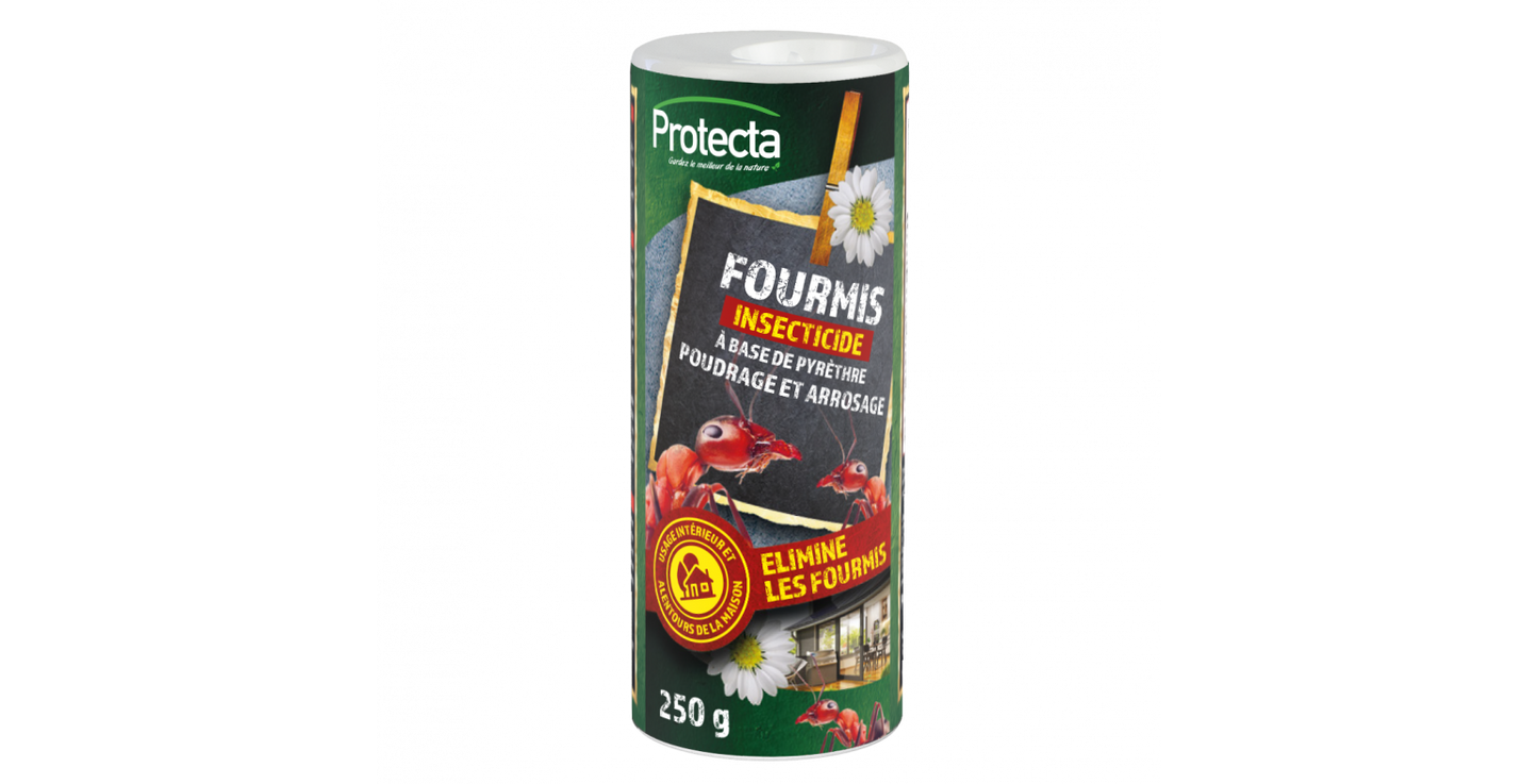 Poudre insecticide fourmis à base de pyrèthre (insecticide naturel) - Flacon poudreur de 250g
