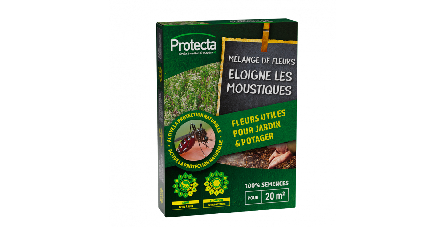 Semences utiles moustiques : Mélange de fleurs éloigne les moustiques - paquet de 50 gr
