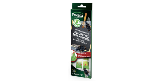 4 plaquettes engluées pour vitres anti mouches naturel sans insecticide