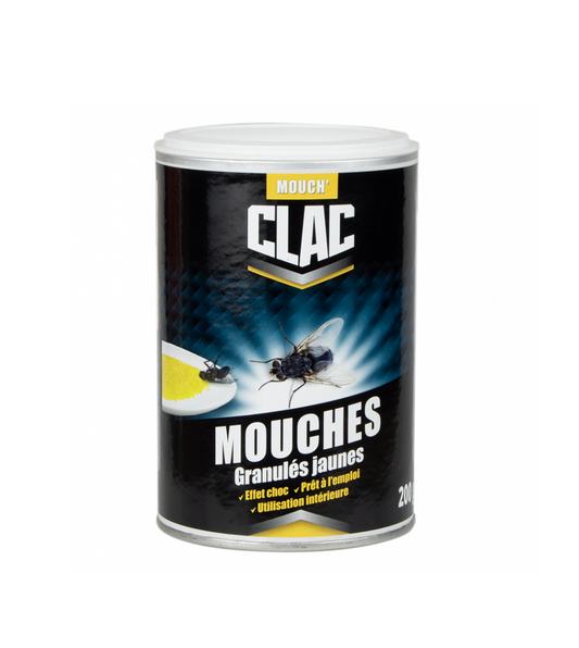 Mouch’CLAC attractif insecticide en granulés anti mouches - pot de 200 grammes