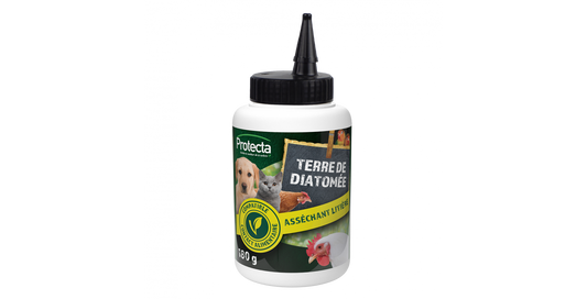Poudre terre de diatomée naturelle pour litière et insectes flacon souffleur 180 G