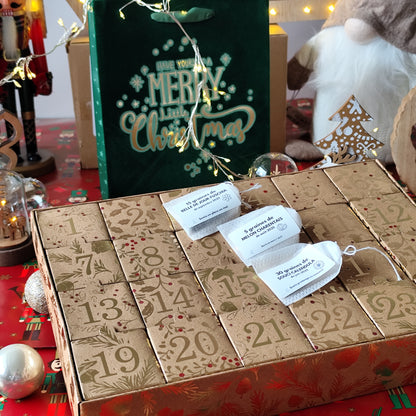 Calendrier de l’avent pour amoureux du jardin 24 variétés de graines de légumes, fleurs et aromatiques à semer.